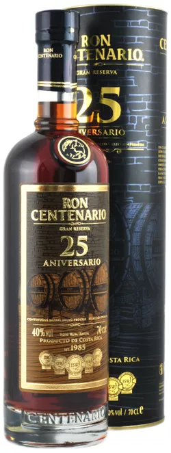 Ron Centenario Gran Reserva Sistema Solera Rum 25y 40% 0,7 l (tuba)