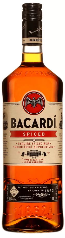 Bacardi Spiced 35% 1 l (čistá fľaša)